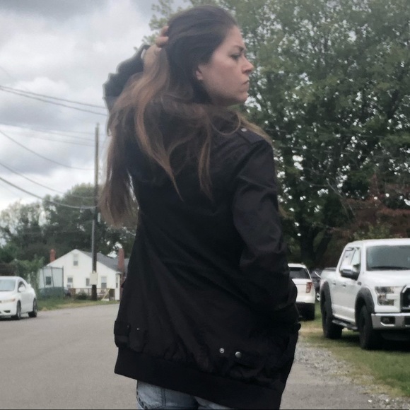 H&M Divided Navy Blue Cinch-Waist Utility Jacket (S) - Picture 2 of 4